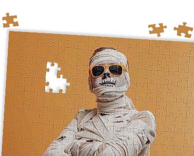 Photo of Halloween costume as puzzle