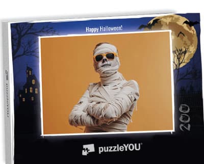 Photo of Halloween costume on puzzle box